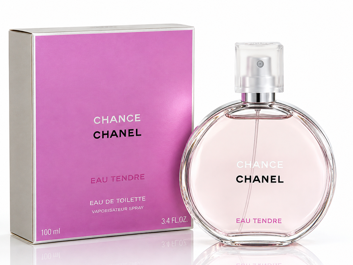 CHANEL Chance Eau Tendre Eau de Toilette for Women – Floral Fragrance, 100 mL / 3.4 fl oz