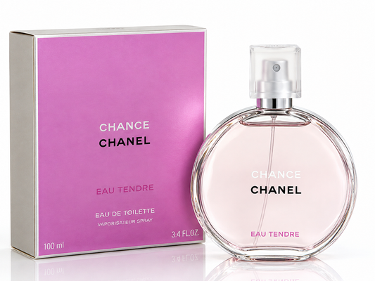 CHANEL Chance Eau Tendre Eau de Toilette for Women – Floral Fragrance, 100 mL / 3.4 fl oz