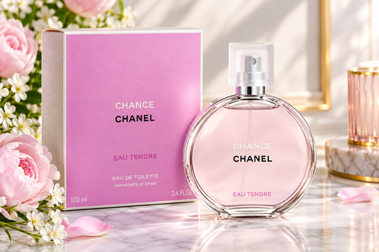 CHANEL Chance Eau Tendre Eau de Toilette for Women – Floral Fragrance, 100 mL / 3.4 fl oz